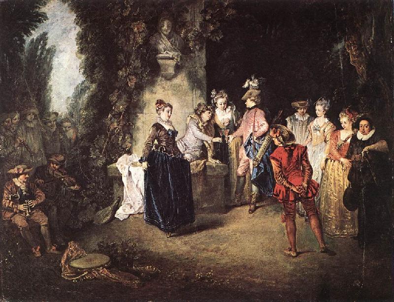 WATTEAU, Antoine The French Comedy oil painting picture
